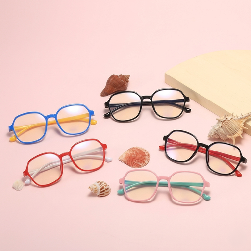PL-AR024A Kacamata Anak Anti Radiasi Fashionable Anti-Blue Light Simple Style Kidsren's New