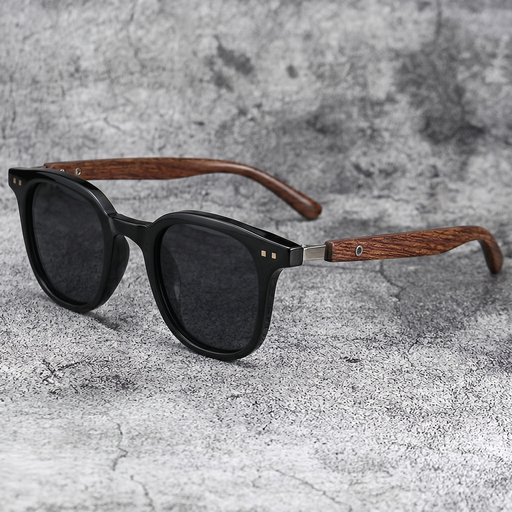 PL-H050 Kacamata Hitam European and American Wood Grain Leg Sunglasses Uv Protection