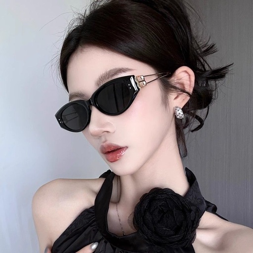 PL-H051 Kacamata Hitam Cat-Eye Sunglasses for Women Korean Cross-Border