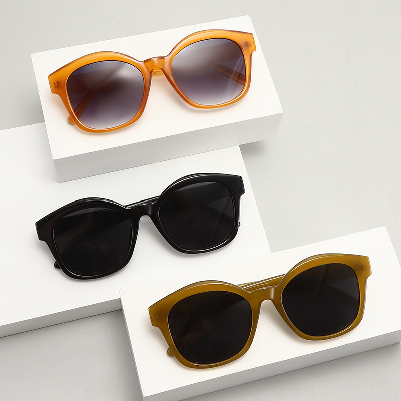 PL-H040 Kacamata Hitam Fashion Stylish Korean Retro Style