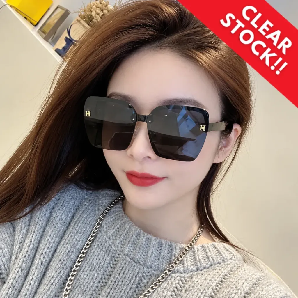 PL-MX009 Kacamata Hitam Sunglasses Terbaru Bingkai Kotak Oversized H Import Kacamata Fashion "Clear Stock"