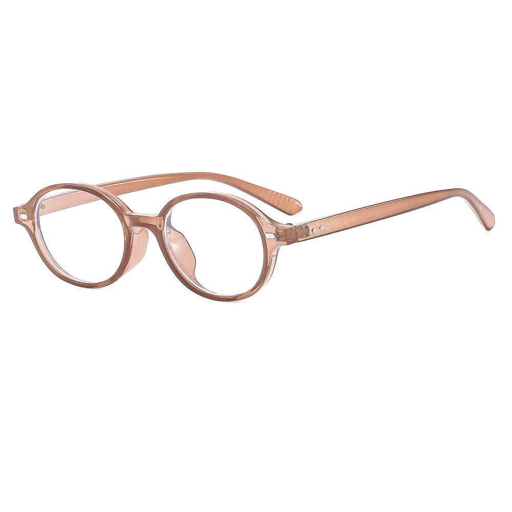 PL-WW025 Kacamata Retro Oval Bingkai Kecil Y2K Style Modis Unisex Anti-UV