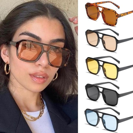 PL-WW009 Kacamata Hitam Korea Wanita Kacamata Retro Klasik Frame Besar