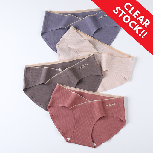 A-W-CD002 Celana Dalam Wanita Hamil Katun Menyerap Keringat CD Pinggang Rendah Tanpa Jahitan